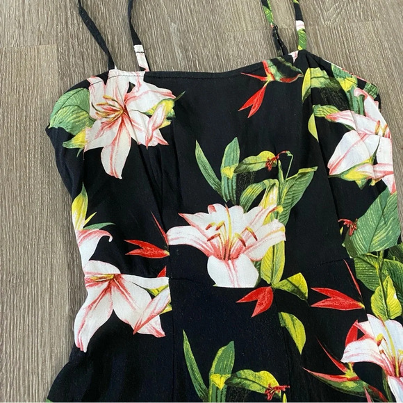 FOREVER21 floral romper maxi jumpsuit women’s size small - Picture 4 of 8